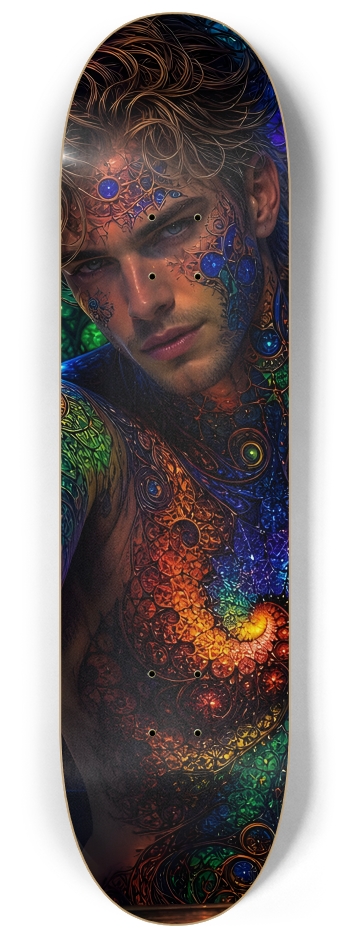 Psychedelic Fractal Dirty Blonde Bartender #14 #2 8-1/4 Skateboard Deck