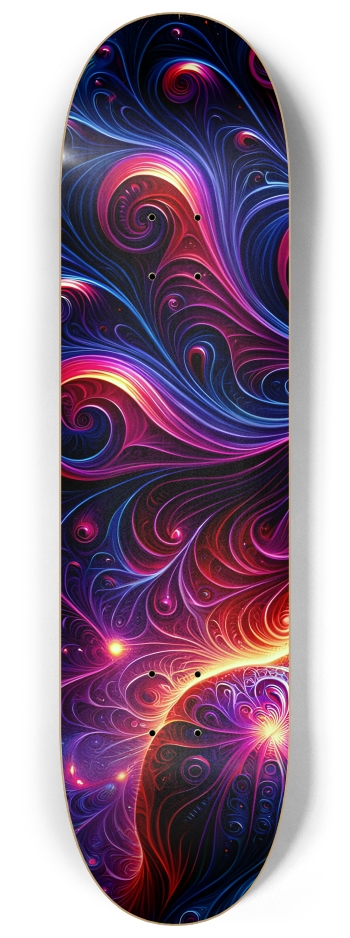 Psychedelic Fractal Native American Man #14 #1 8-1/4 Skateboard Deck