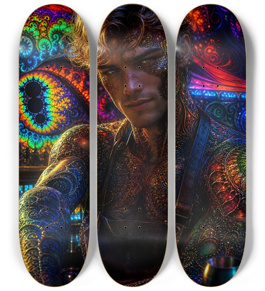 Psychedelic Fractal Dirty Blonde Bartender #5