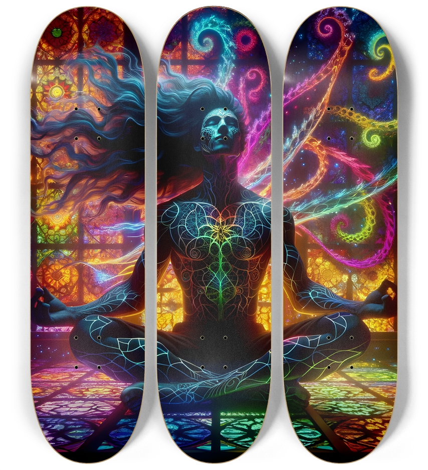 Psychedelic Fractal Native American Man #11