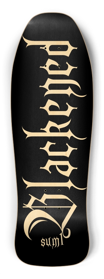 sum1sk8boards blackened old school shaoe skateboard