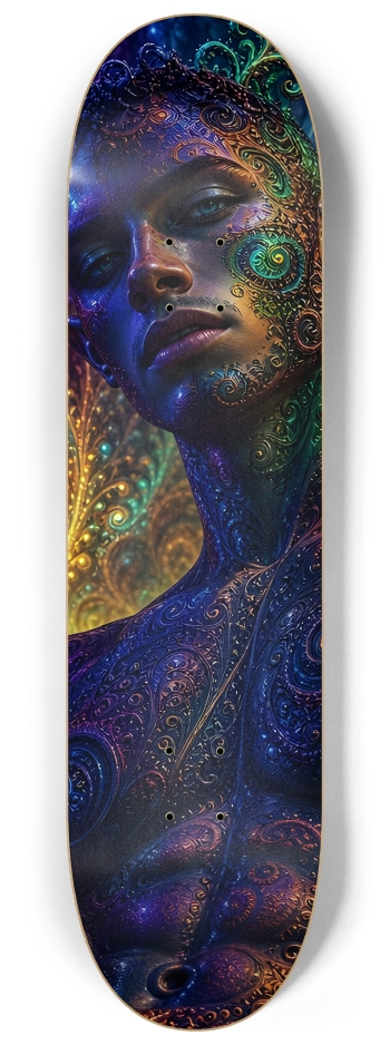 Psychedelic Fractal Alien #19 #2 8-1/4 Skateboard Deck