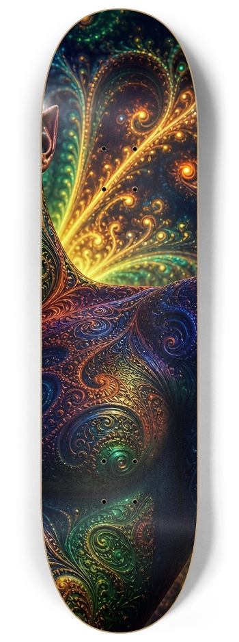 Psychedelic Fractal Alien #19 #3 8-1/4 Skateboard Deck