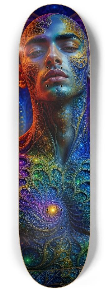 Psychedelic Fractal Alien #18 #2 8-1/4 Skateboard Deck