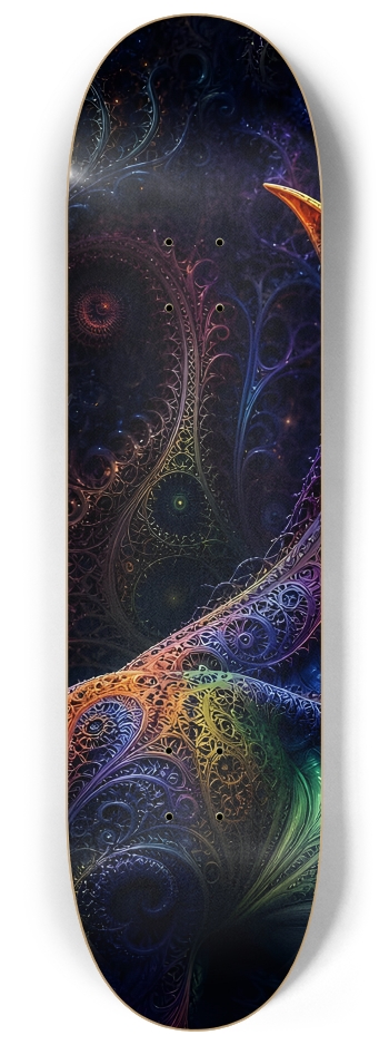 Psychedelic Fractal Alien #22 #1 8-1/4 Skateboard Deck