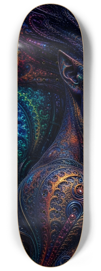 Psychedelic Fractal Alien #37 #1 8-1/4 Skateboard Deck