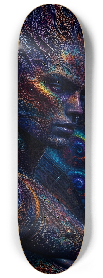 Psychedelic Fractal Alien #37 #2 8-1/4 Skateboard Deck