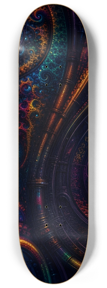 Psychedelic Fractal Alien #37 #3 8-1/4 Skateboard Deck
