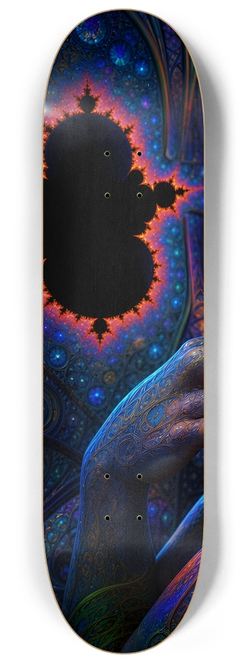 Psychedelic Fractal Alien #26 #1 8-1/4 Skateboard Deck