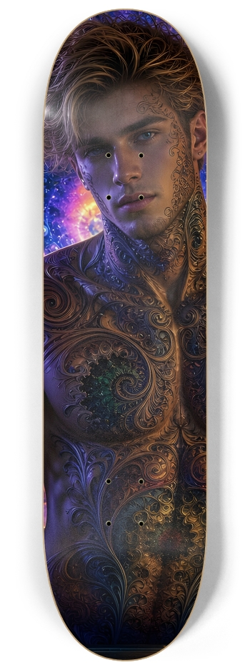 Psychedelic Fractal Dirty Blonde Bartender #28 #2 8-1/4 Skateboard Deck