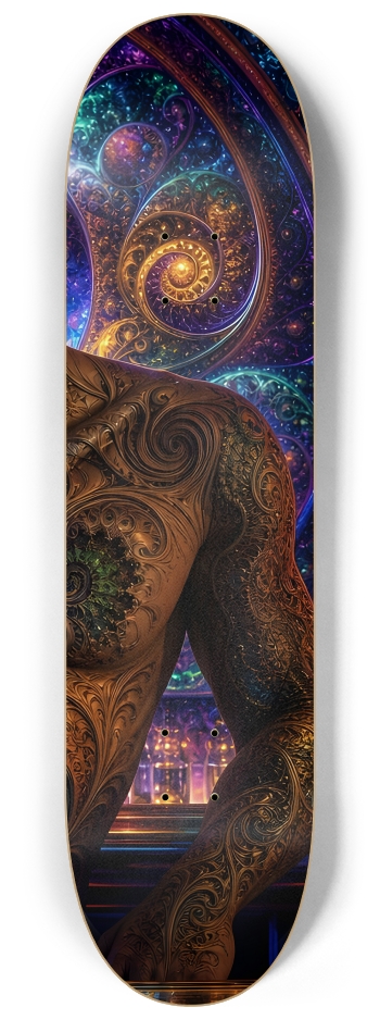 Psychedelic Fractal Dirty Blonde Bartender #28 #3 8-1/4 Skateboard Deck