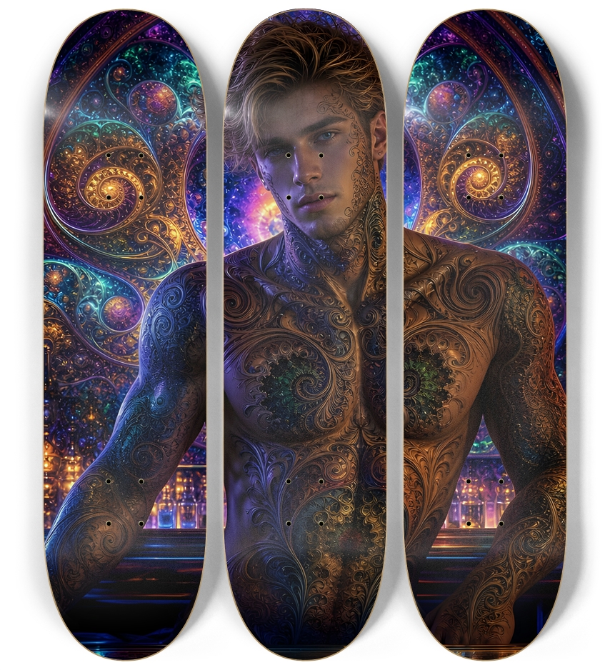Psychedelic Fractal Dirty Blonde Bartender #28