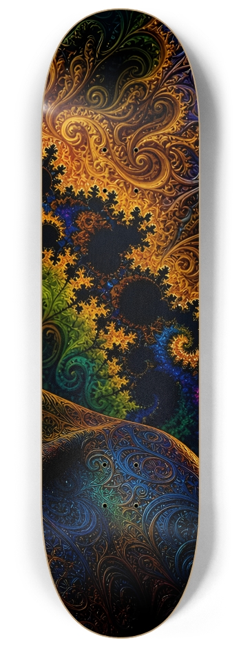 Psychedelic Fractal Alien #11 #3 8-1/4 Skateboard Deck