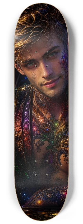 Psychedelic Fractal Dirty Blonde Bartender #29 #2 8-1/4 Skateboard Deck