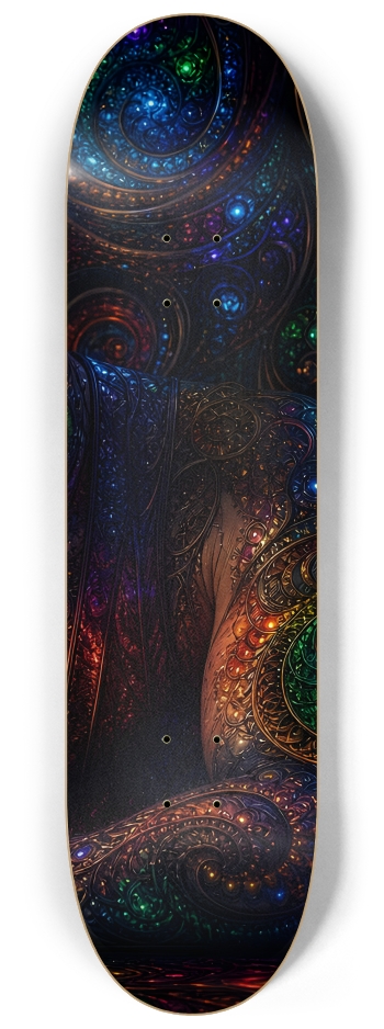 Psychedelic Fractal Dirty Blonde Bartender #29 #3 8-1/4 Skateboard Deck