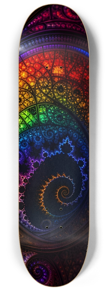 Psychedelic Fractal Alien #21 #1 8-1/4 Skateboard Deck