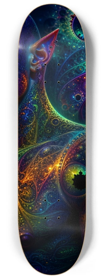 Psychedelic Fractal Alien #17 #3 8-1/4 Skateboard Deck