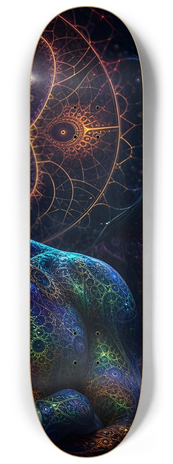 Psychedelic Fractal Alien #35 #3 8-1/4 Skateboard Deck