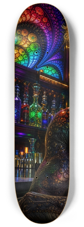 Psychedelic Fractal Dirty Blonde Bartender #25 #1 8-1/4 Skateboard Deck