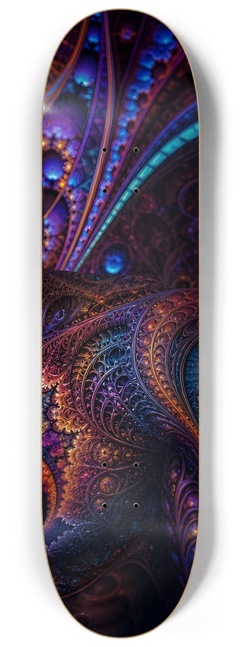 Psychedelic Fractal Dirty Blonde Bartender #26 #3 8-1/4 Skateboard Deck