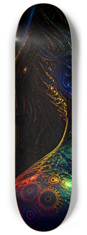 Psychedelic Fractal Alien #4 #1 8-1/4 Skateboard Deck