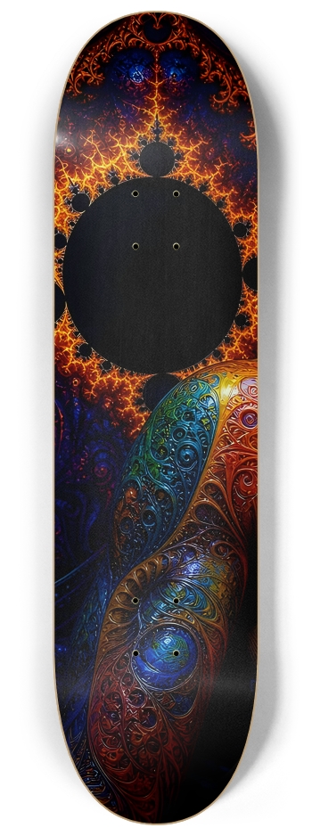 Psychedelic Fractal Alien #20 #1 8-1/4 Skateboard Deck