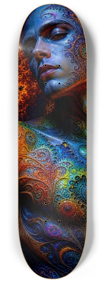 Psychedelic Fractal Alien #20 #2 8-1/4 Skateboard Deck