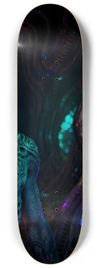 Psychedelic Fractal Alien #36 #3 8-1/4 Skateboard Deck