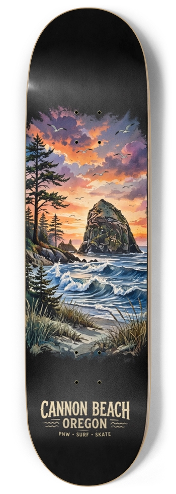 Cannon Beach, Oregon 9 Inch Skateboard