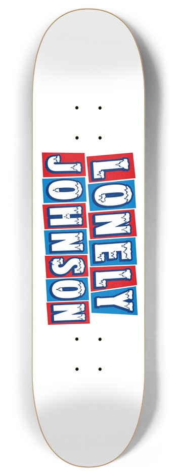 Lonely Johnson Iced Out Deck 8.0 Inch 8 Inch Skateboard Deck