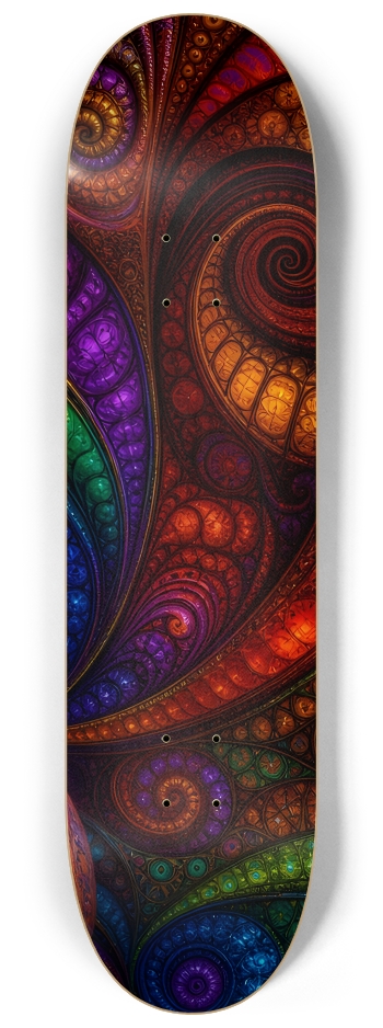 Psychedelic Fractal Alien #40 #3 8-1/4 Skateboard Deck