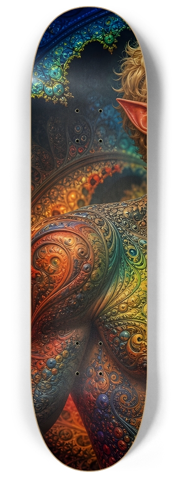 Psychedelic Fractal Blonde Elf #5 #1 8-1/4 Skateboard Deck