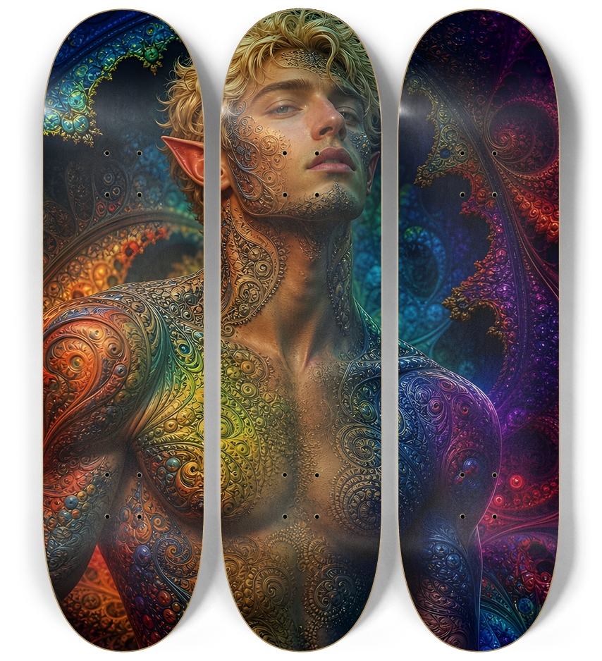 Psychedelic Fractal Blonde Elf #5