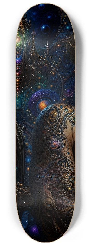 Psychedelic Fractal Blonde Elf #9 #1 8-1/4 Skateboard Deck