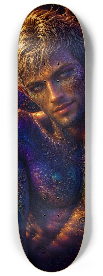 Psychedelic Fractal Blonde Elf #6 #2 8-1/4 Skateboard Deck