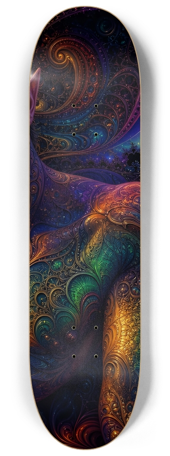Psychedelic Fractal Blonde Elf #6 #3 8-1/4 Skateboard Deck