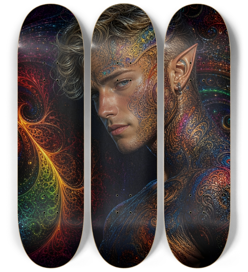 Psychedelic Fractal Blonde Elf #7