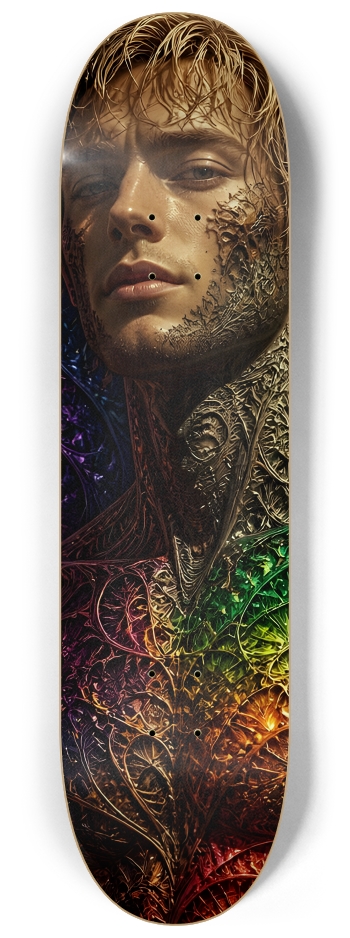 Psychedelic Fractal Blonde Elf #1 #2 8-1/4 Skateboard Deck