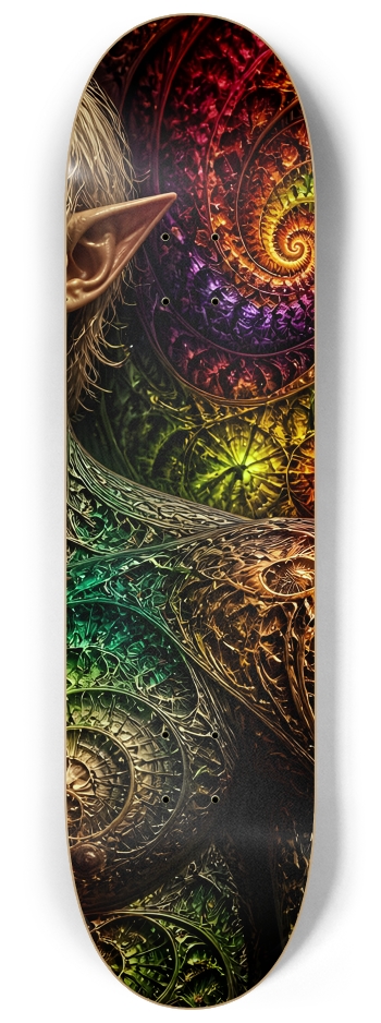 Psychedelic Fractal Blonde Elf #1 #3 8-1/4 Skateboard Deck