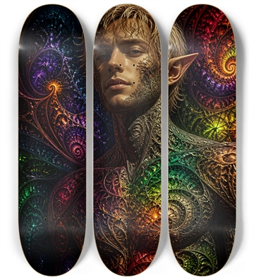 Psychedelic Fractal Blonde Elf #1
