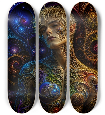 Psychedelic Fractal Blonde Elf #3