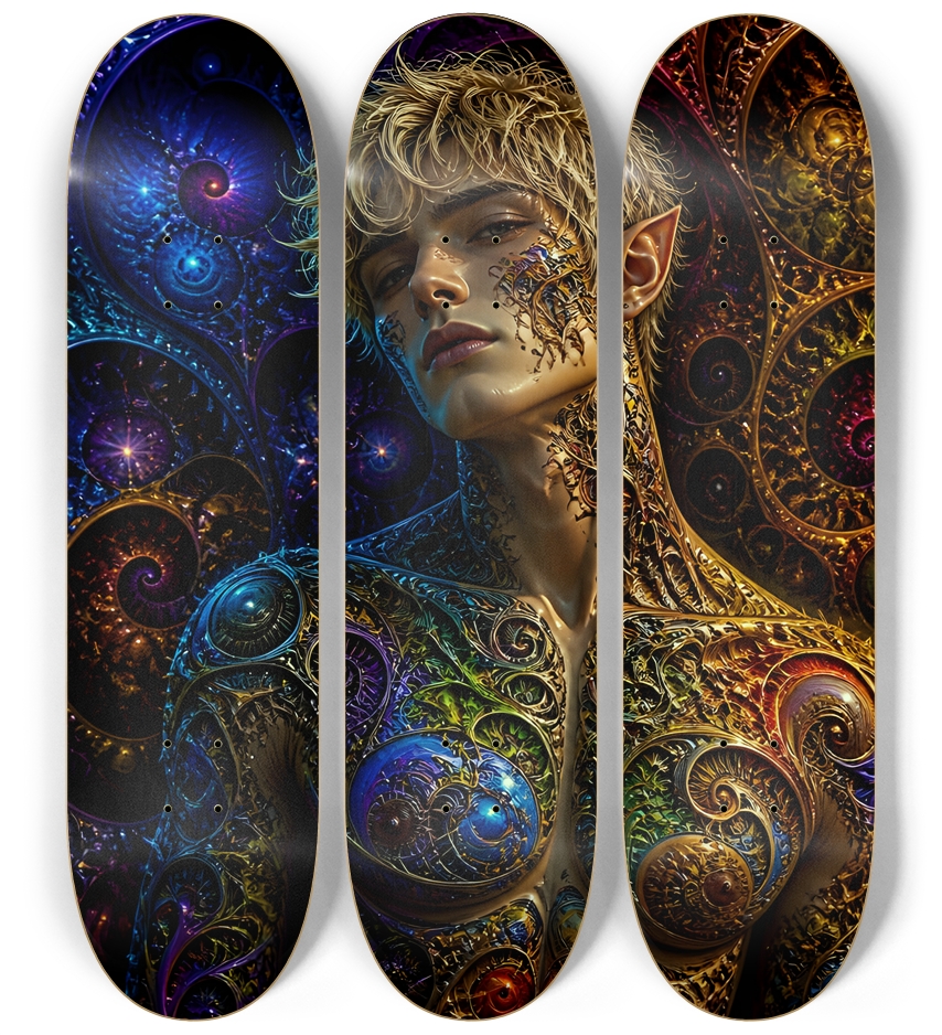 Psychedelic Fractal Blonde Elf #3