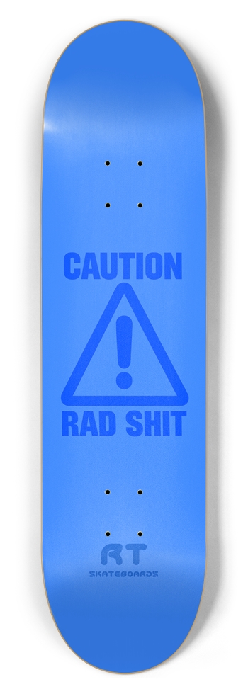 Caution Blue 8-1/2 Skateboard Deck