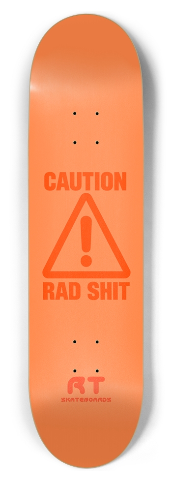 Caution Orange 8-1/2 Skateboard Deck