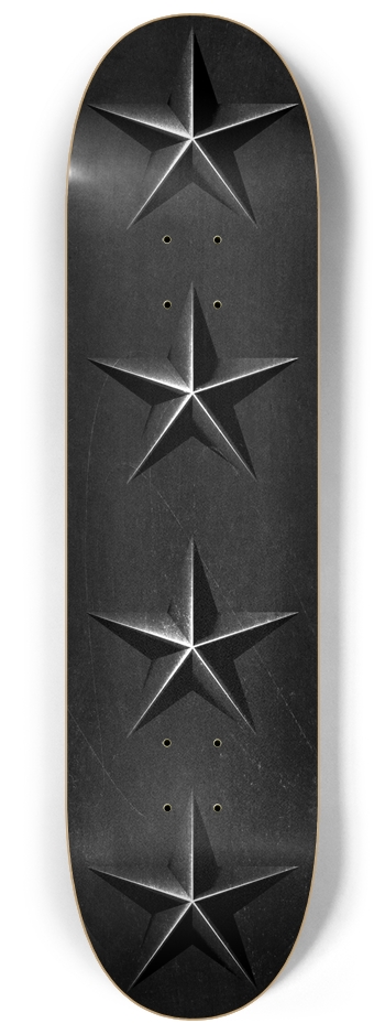 Black Stars 8-1/4 Skateboard Deck