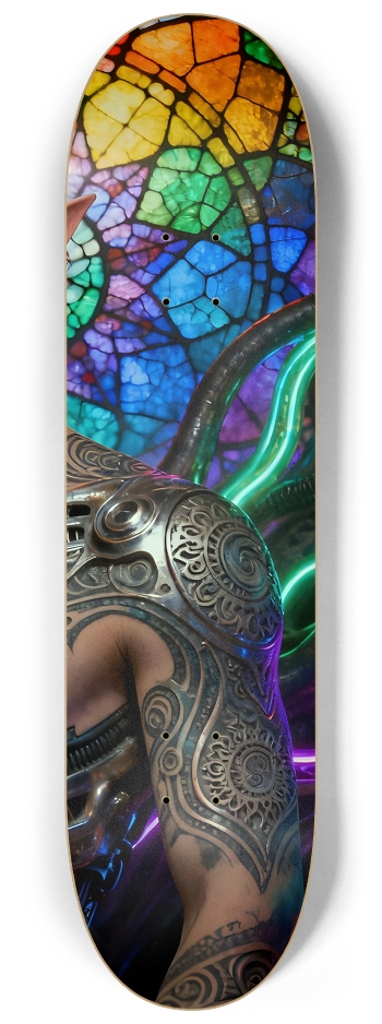 Psychedelic Fractal Redhead Elf #4 #3 8-1/4 Skateboard Deck