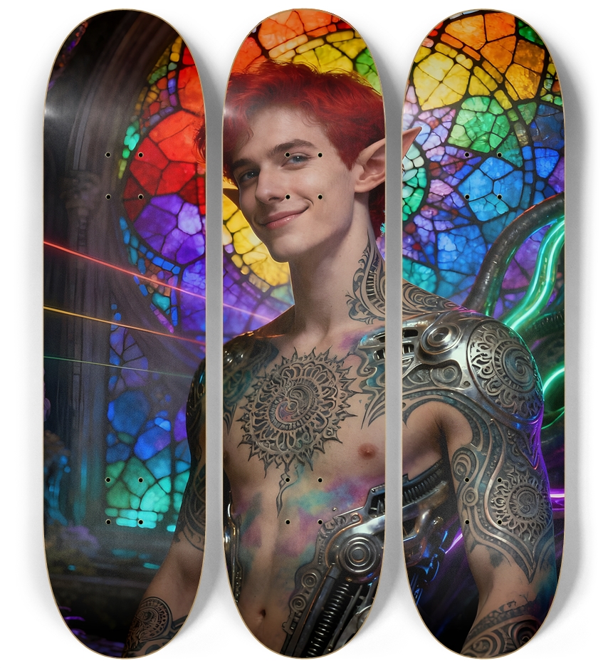 Psychedelic Fractal Redhead Elf #4