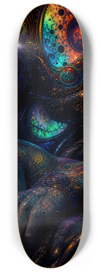 Psychedelic Fractal Brunette Elf #20 #3 8-1/4 Skateboard Deck
