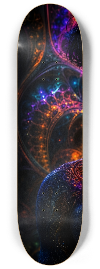 Psychedelic Fractal Brunette Elf #30 #1 8-1/4 Skateboard Deck