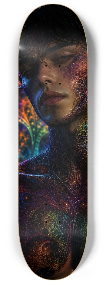 Psychedelic Fractal Brunette Elf #30 #2 8-1/4 Skateboard Deck